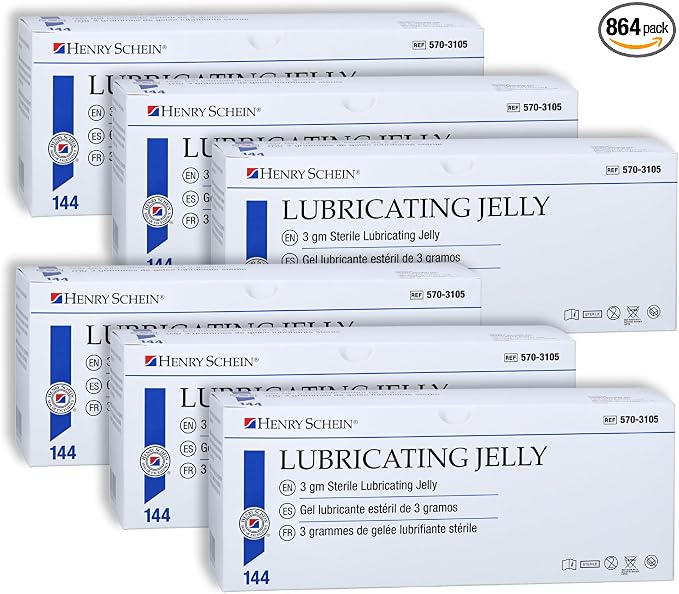 Henry Schein Sterile Lubricating Jelly – 3g Single-Use Packets, Convenient and by HenrySchein