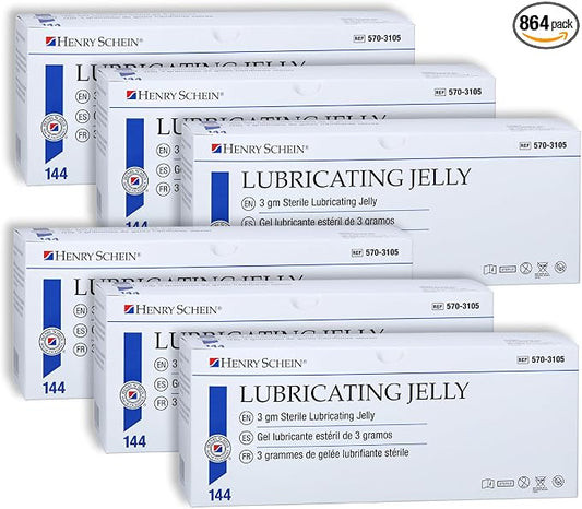 Henry Schein Sterile Lubricating Jelly – 3g Single-Use Packets, Convenient and by HenrySchein