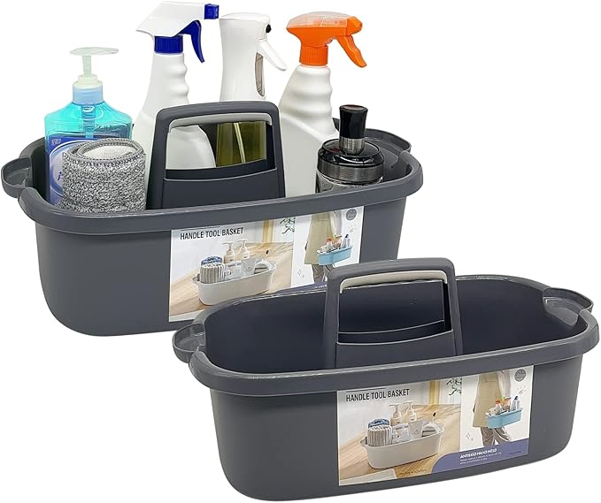 2-Pack Multi-Purpose Plastic Cleaning Caddy by Goderewild