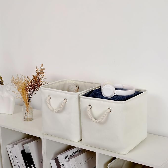 11 x 11 Inch Storage Cubes, 6 Pack Large Collapsible Fabric Storage Bin - Image 5