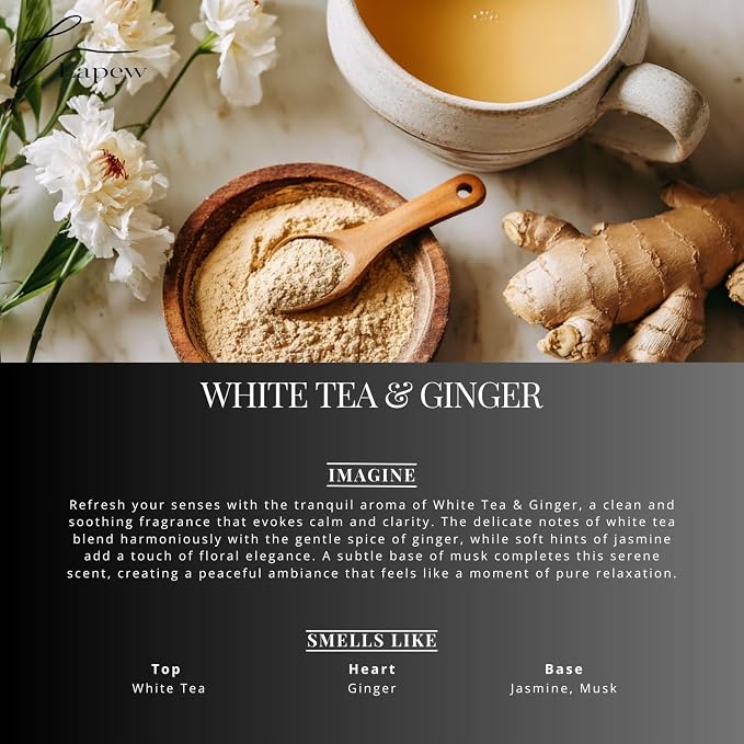 White Tea & Ginger Carpet Freshener Powder Refill 36 oz | Powerful Odor - Image 2
