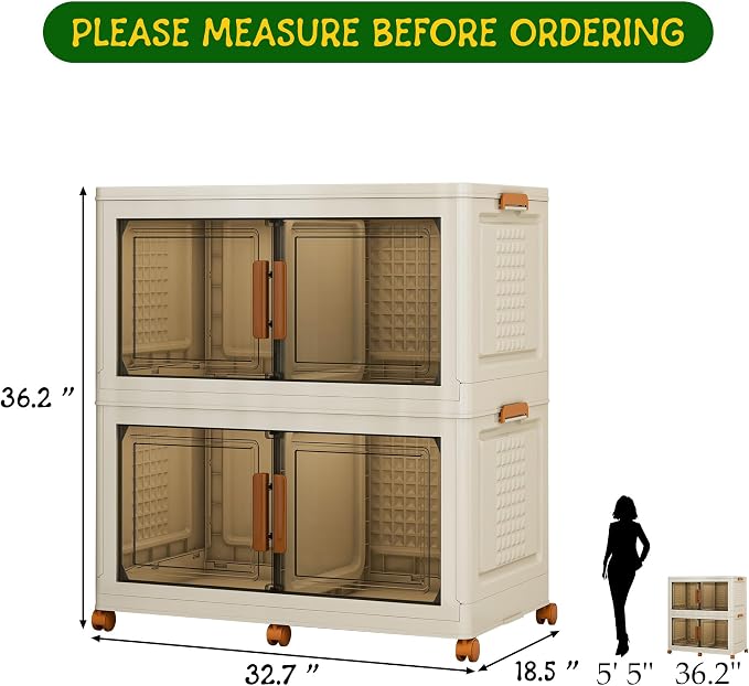 2 Tier Extra Large Stackable Storage Bins - Image 4