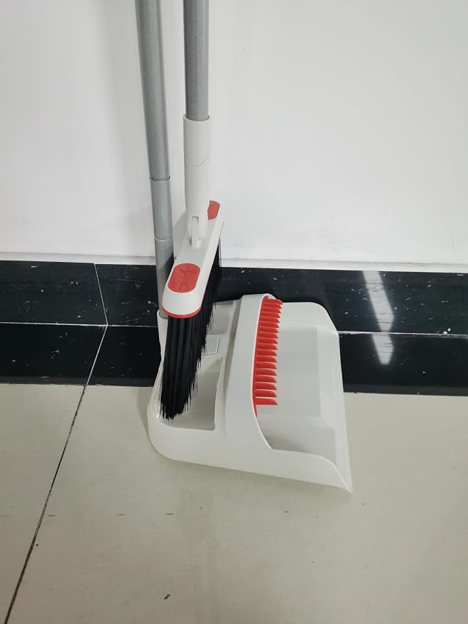 JEHONN Broom and Dustpan Set for Home, Long Handle Lightweight 180 Degree - Image 12
