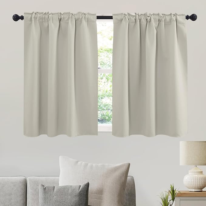 RYB HOME Small Window Curtains Blackout, Privacy Thermal Insulating Drapes - Image 6