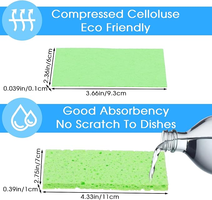 100pcs Kitchen Sponges Bulk Natural Sponges - Image 2