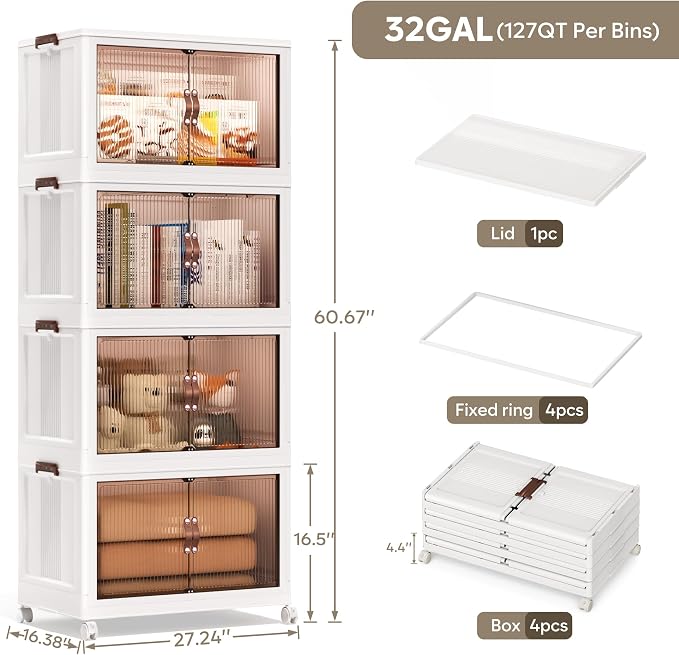 Jalove 120Gal Large Storage Bins - Image 2