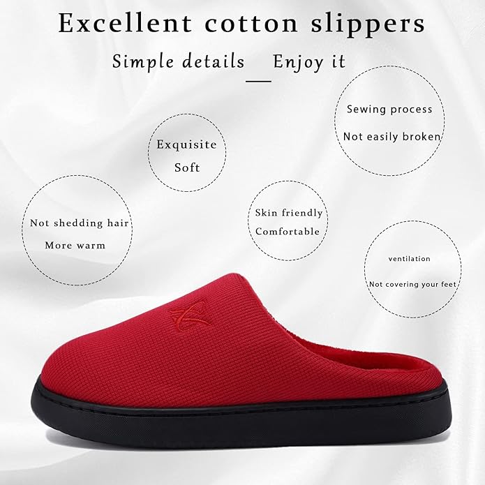 Memory Foam Slippers for Women's and Men's Casual House Shoes - Image 4