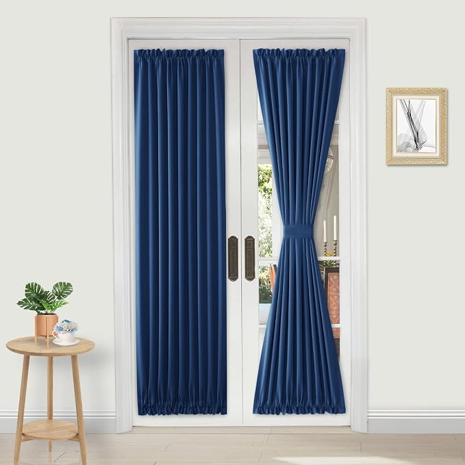 DWCN French Door Curtains – Rod Pocket Thermal Blackout Curtain by DWCN