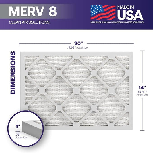 BNX TruFilter 14x20x1 Air Filter MERV 8 - Image 2