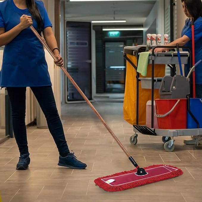 Matthew Cleaning 24'' Industrial Strength Cotton Dust Mop Refill Washable - Image 8