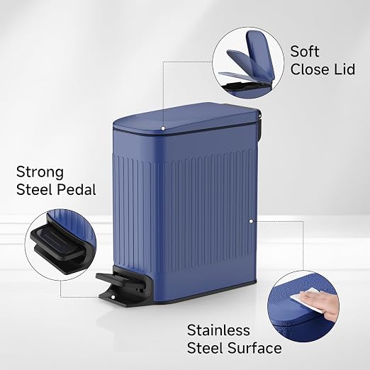 TIPGO Slim Bathroom Trash Can - Image 3