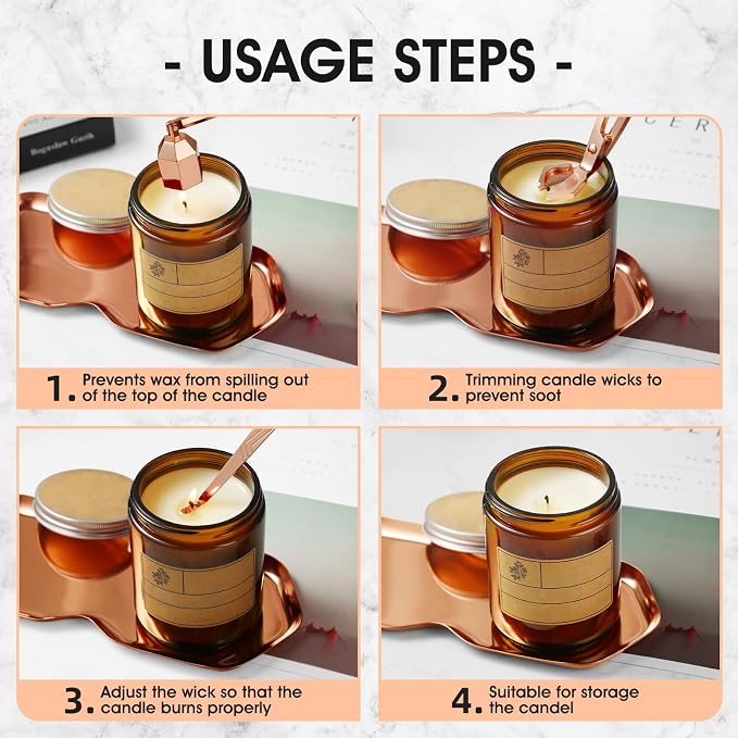 PATOISE 4 in 1 Candle Accessory Set, Wick Trimmer, Candle Snuffer, Wick Scoop - Image 7