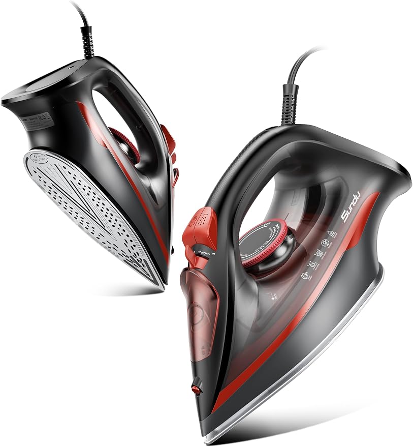 Irons Steamer for Clothes, 1500W Iron by Sundu