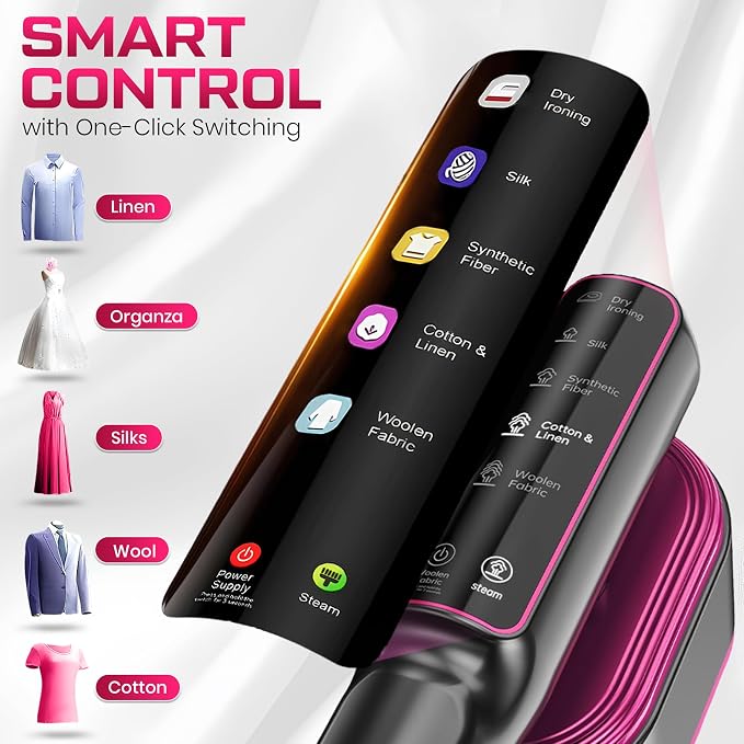 Portable Clothes Steamer, 1200W Touch Screen Handheld Steamer - Image 3