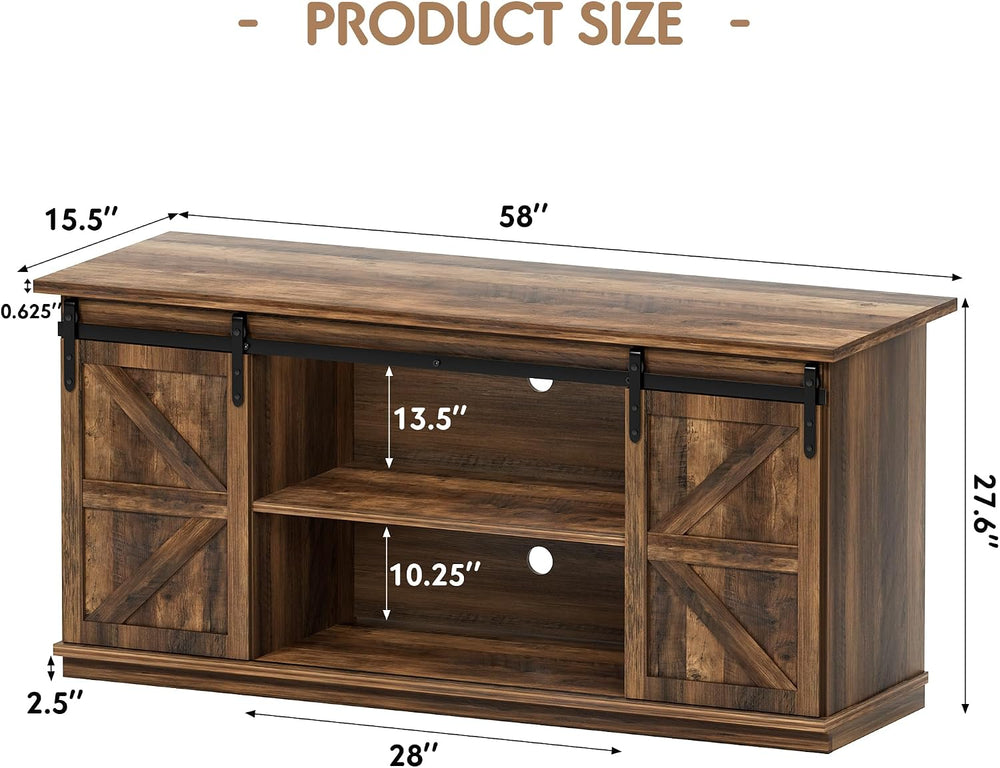 Shahoo Farmhouse Sideboard Buffet Cabinet, Coffee Bar Storage with Sliding Ba...