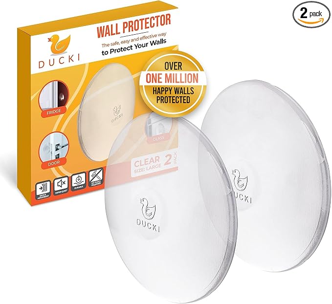 Ducki Door Stop Wall Protector | Self Adhesive Door Knob Wall Protectors from by Ducki