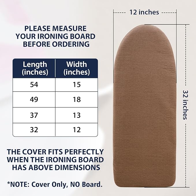 Ironing Board Cover 12 x 32 inch, Fits Table Top Ironing Board Heat Reflective - Image 7