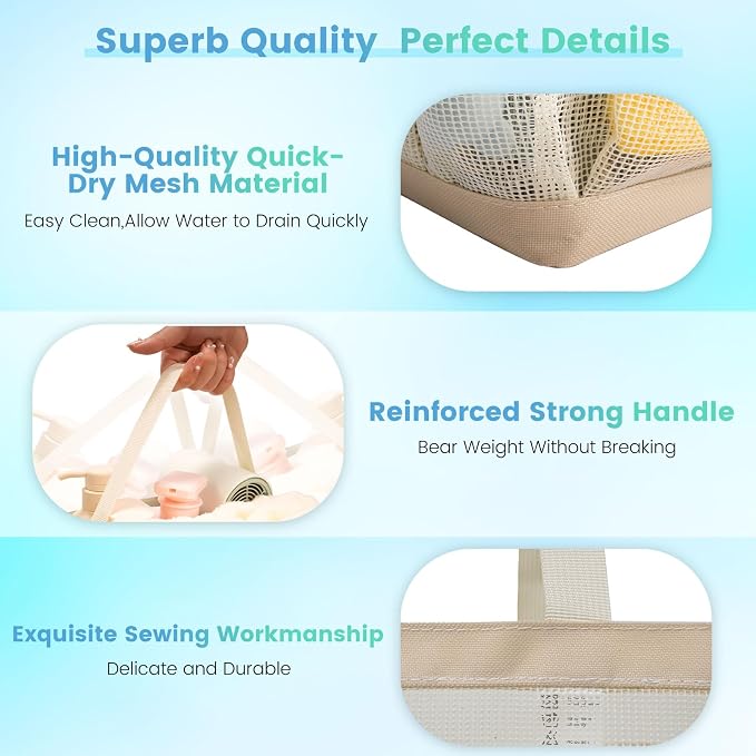 Mesh Shower Caddy for College Dorm Room Essentials for Girls - Image 3