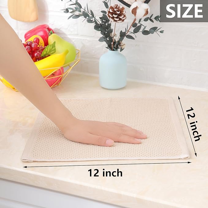 Homaxy 100% Cotton Waffle Weave Kitchen Dish Cloths, Ultra Soft Absorbent Quick - Image 5