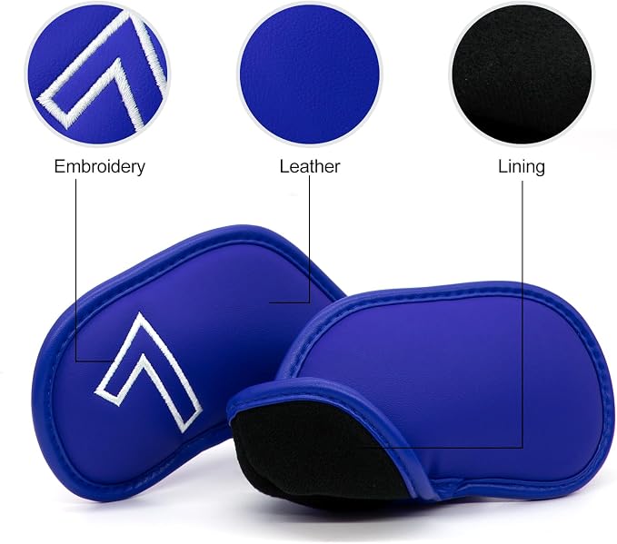 Montela Golf Iron Covers, Golf Iron Head Covers Leather Golf Iron Covers Set - Image 3