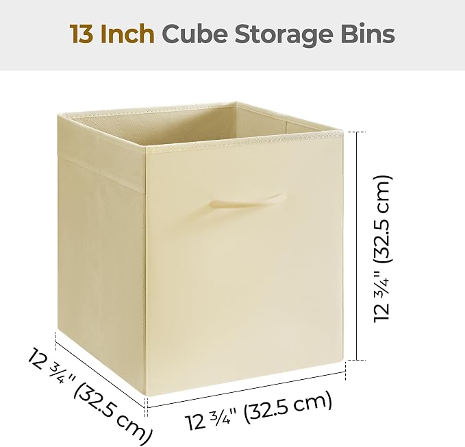 StorageWorks Beige Storage Cubes, 13x13 Storage Cube Bins - Image 2