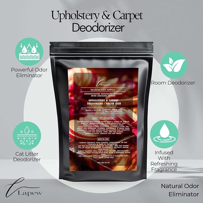 Mahogany Apple Carpet Freshener Powder Refill 36 oz | Powerful Odor Eliminator - Image 3