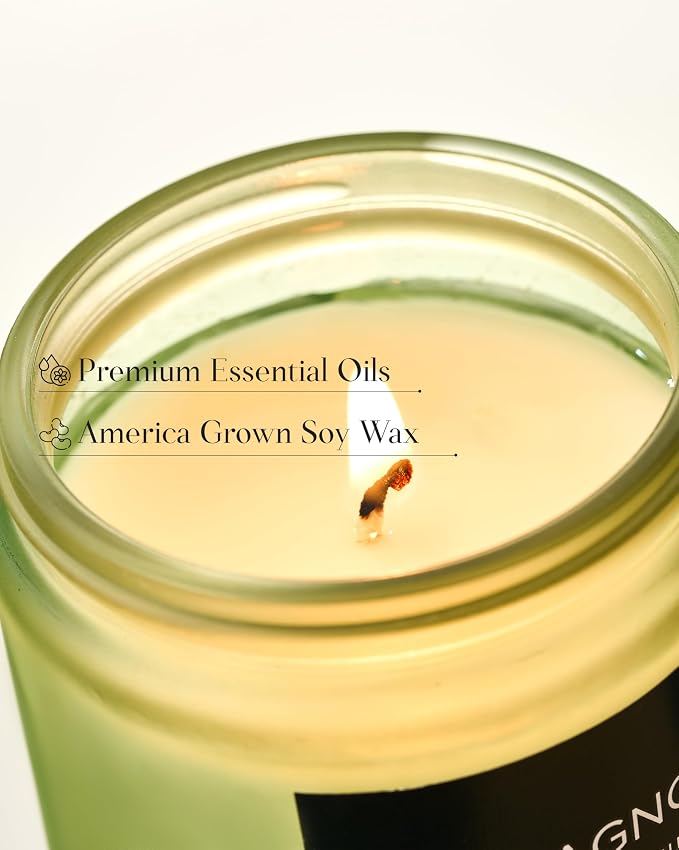 M&SENSE Magnolia Jasmine Scented Candle, 7.05oz 50 Hours Long Lasting Clean Non - Image 4