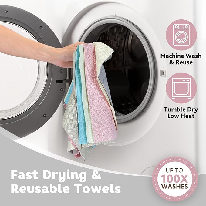 Matthew Microfiber Cleaning Cloth Roll 72Pack Reusable Paper Towels&Washable - Image 7