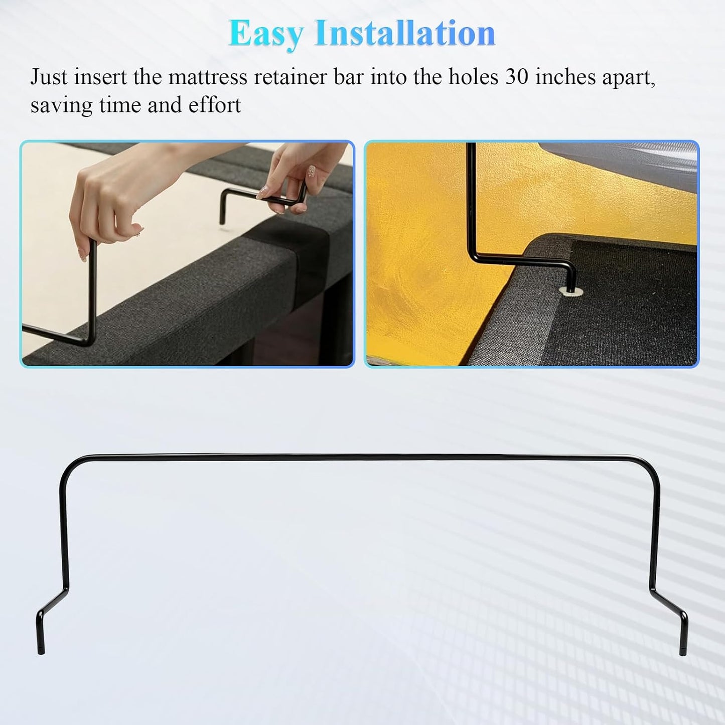 30 Inches Across Mattress Retainer Bar, 62004008 Foot Retainer Bar, Fit for Tempur-Pedic Ergo King Size Base, Can not be Used for Lifting The Adjustable Bed