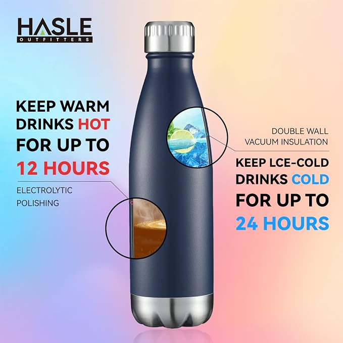 HASLE OUTFITTERS 17oz Stainless Steel Water Bottles, Vacuum Insulated Water - Image 4