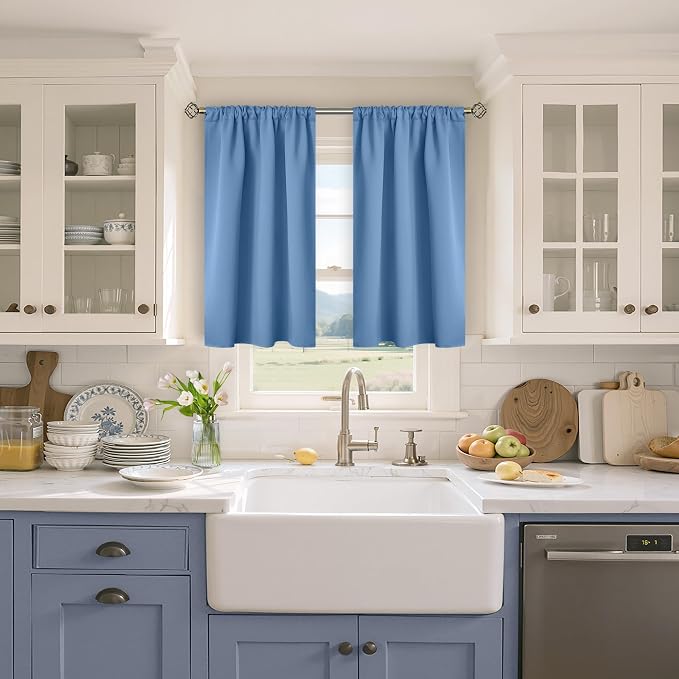 BGment Denim Blue Blackout Curtains - Image 2