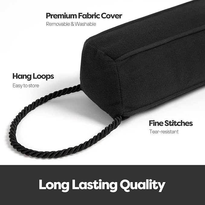 Weighted Door Draft Stopper for Front Door, for Exterior, Back Door, Fits Door - Image 6