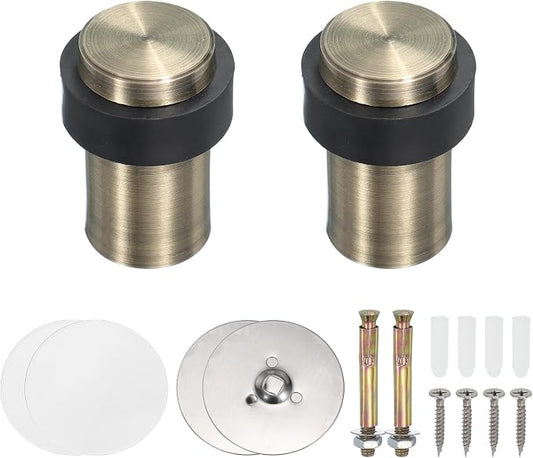 PATIKIL 2Set Round Door Stoppers, 60mm Stainless Steel Door Stop Doorstop Wedge by PATIKIL