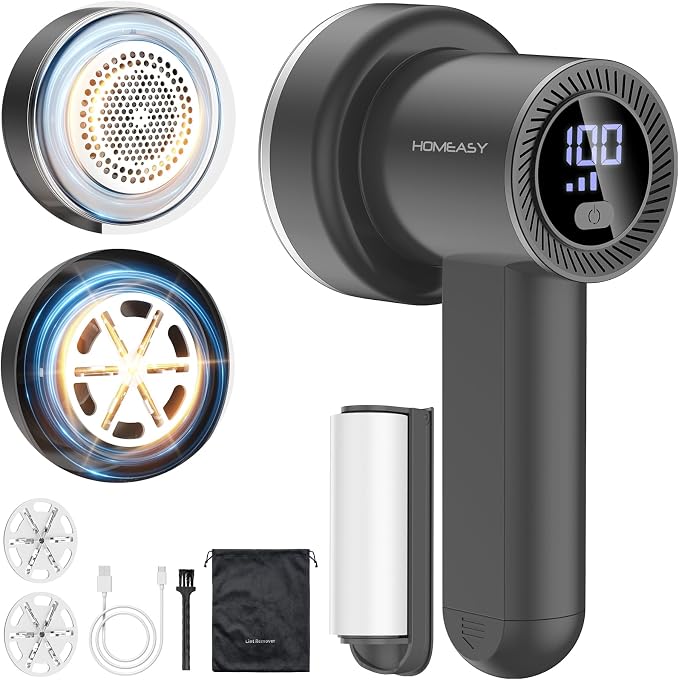 Fabric Shaver Fuzz Remover Rechargeable, HOMEASY Electric Lint Remover Shaver by HOMEASY