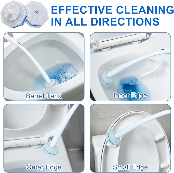 60pcs Disposable Toilet Wand Refills, Replacement Brush Heads Compatible - Image 6