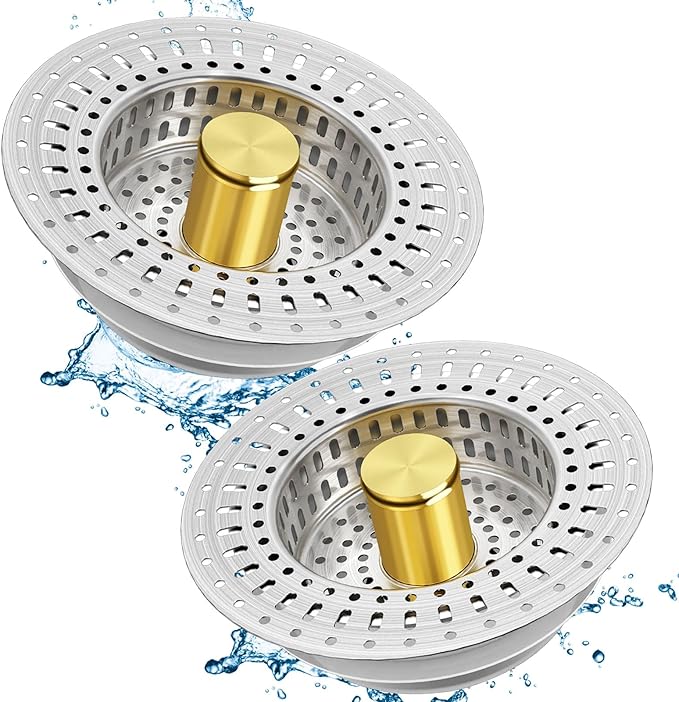 Upgraded 3 in 1 Kitchen Sink Drain Strainer by Unknown