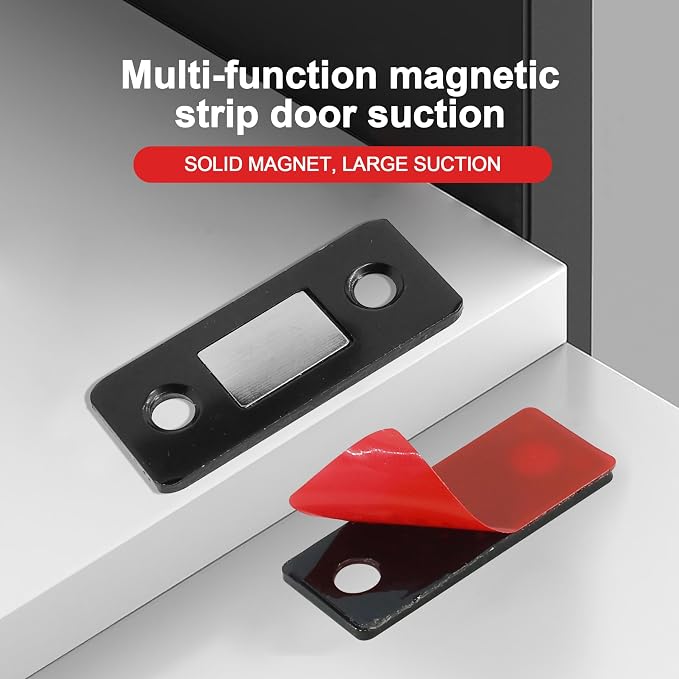 Cabinet Magnetic Catch, 20 Pack Black Ultra Thin Magnetic Cabinet Door Catch - Image 5