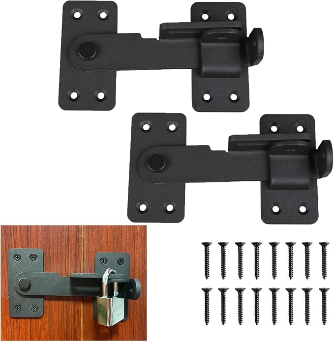 2PCS Flip Latch Lock, 90 Degre Heavy Duty Gate Latch by VANROUG