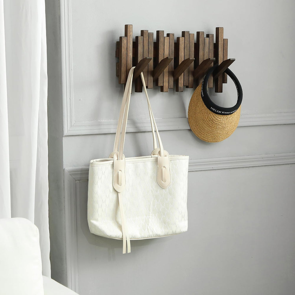 Wall Mounted Piano Coat Rack| Coat Rack Wall Mount| Flip Down Hook Rack 5 Hoo...