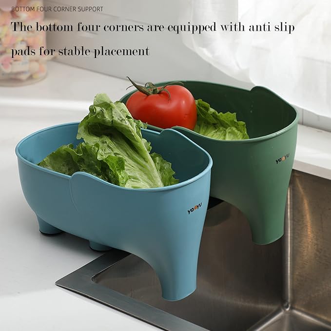 Vegetable Washing Basket with Elephant Drainage - Image 2