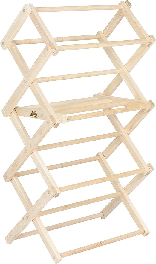 Pennsylvania Woodworks Clothes Drying Rack: Solid Maple Hard Wood Laundry Rack - Image 9