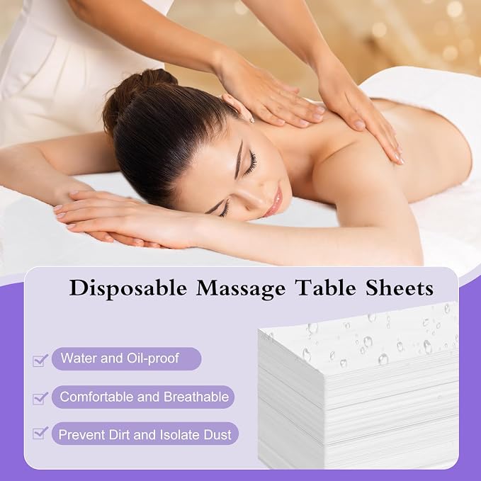 100 Pack Disposable Bed Sheets – 31.5 x 71 in Waterproof Non-woven Sheets - Image 2