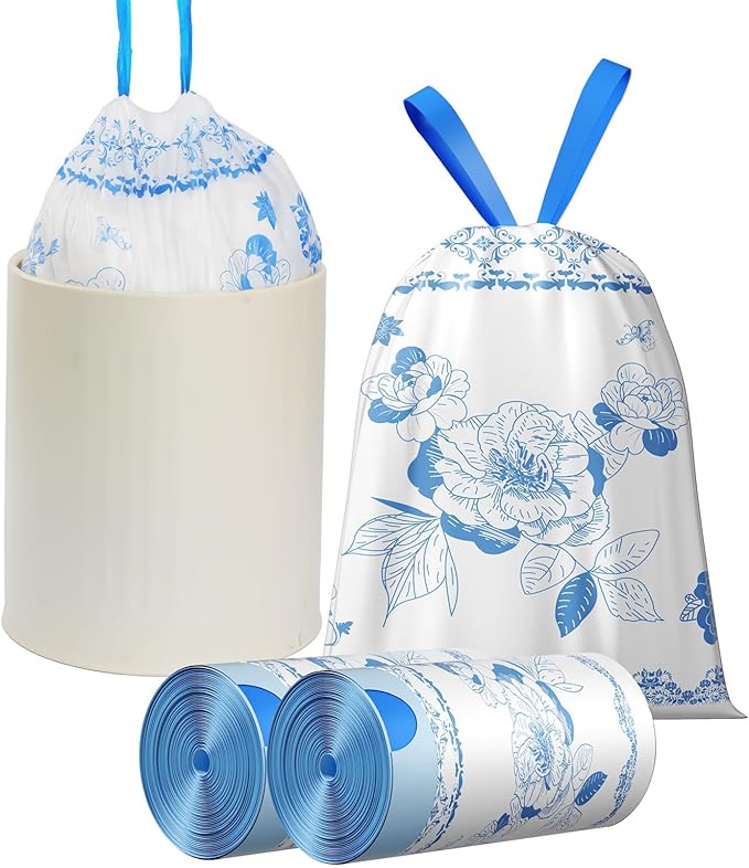 VOK 4 Gallon Trash Bags Drawstring, 4 Gallon Garbage Bags, Small Trash Bags by Unknown