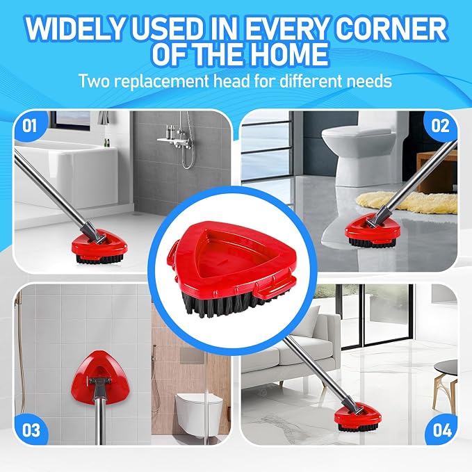 7 Pack Spin Mop Head for O-Ceda RinseClean 2 Tank System, 4 Triangle Microfiber - Image 7