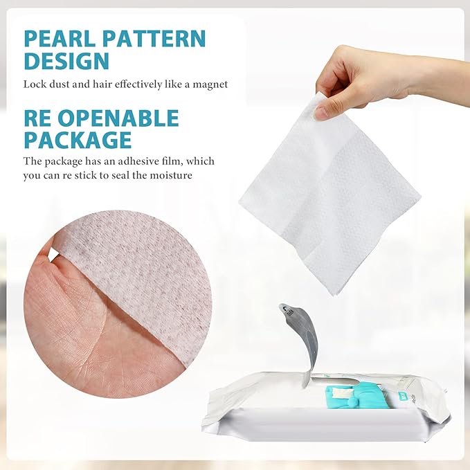 Wet Mop Pads Refills for Floor Cleaning Sweeper Wet Refills Disposable Moist - Image 3