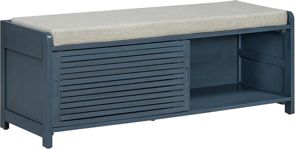 Ball & Cast Entryway Storage Bench with Shutter Doors, 43.3" Wooden ...