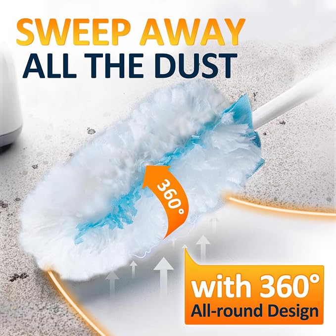 20 Duster Refills & 2 Handle for Cleaning Home & Car, Heavy Duty Multi Surface - Image 5