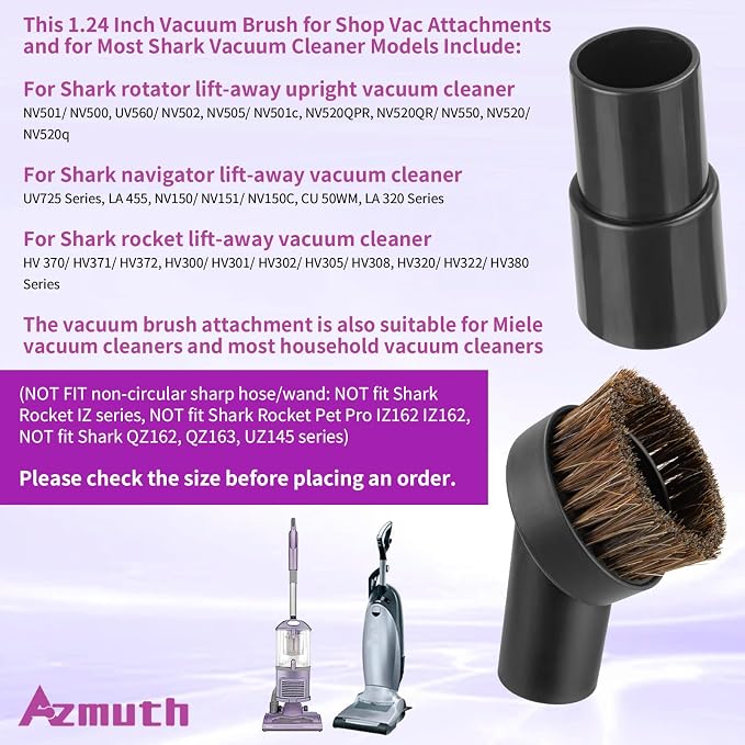 4 Pcs 25mm Horsehair Round Brush Vacuum Brush Attachment - Image 2