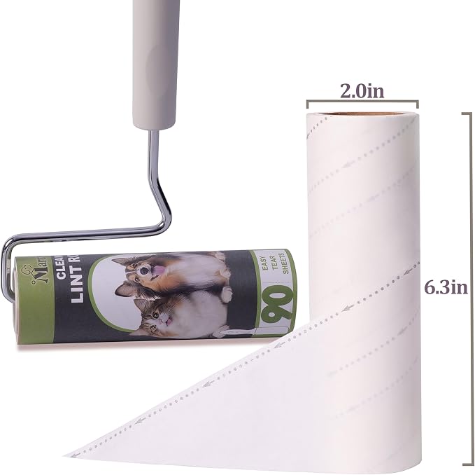 Large Lint Rollers for Pet Hair Extra Sticky, Cat Dog Hair Remover Laundry - Image 3