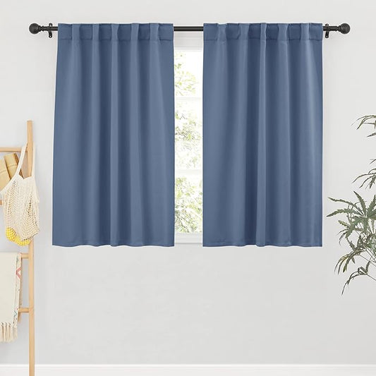 RYB HOME Blackout Curtains for Kitchen, Room Darkening Half Window Treatment by RYBHOME